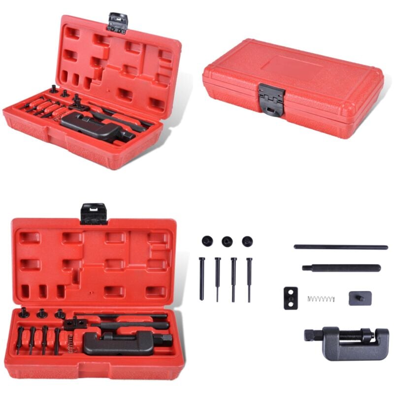 Vidaxl - Outil universel de rivet pour moto/auto vtt - Ensemble Outil Chaine - Outil Fendeur Chaine - Outil Rivet Chaine - Réparation Chaine Moto