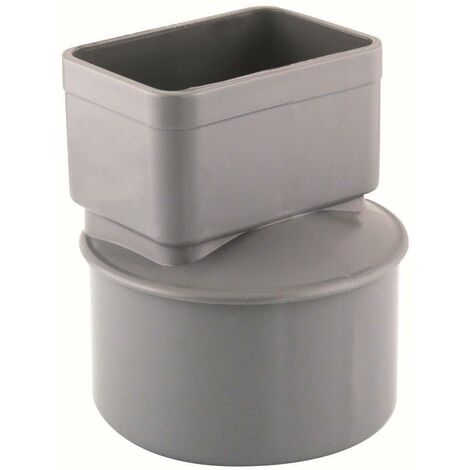Outile – Raccord pour gouttière en PVC Ø 100 – Manchon mâle pour descente aluminium 82 x 56 mm – Étanchéité optimale pour eaux pluviales