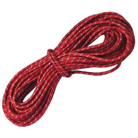 Outile – Tendeur sandow élastique 20 mètres Ø 7 mm – Caoutchouc et polypropylène – Résistance optimale pour fixation bâches – Découpable sur mesure