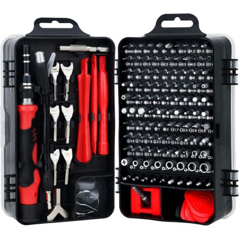 Outillage à main 135 en 1 Tournevis Precision Kit Tools, Mini Ensemble d'outils de Réparation, Ensemble de Tournevis de Précision en Acier S2 pour Téléphones Portables, Ordinateur Portable, Montres