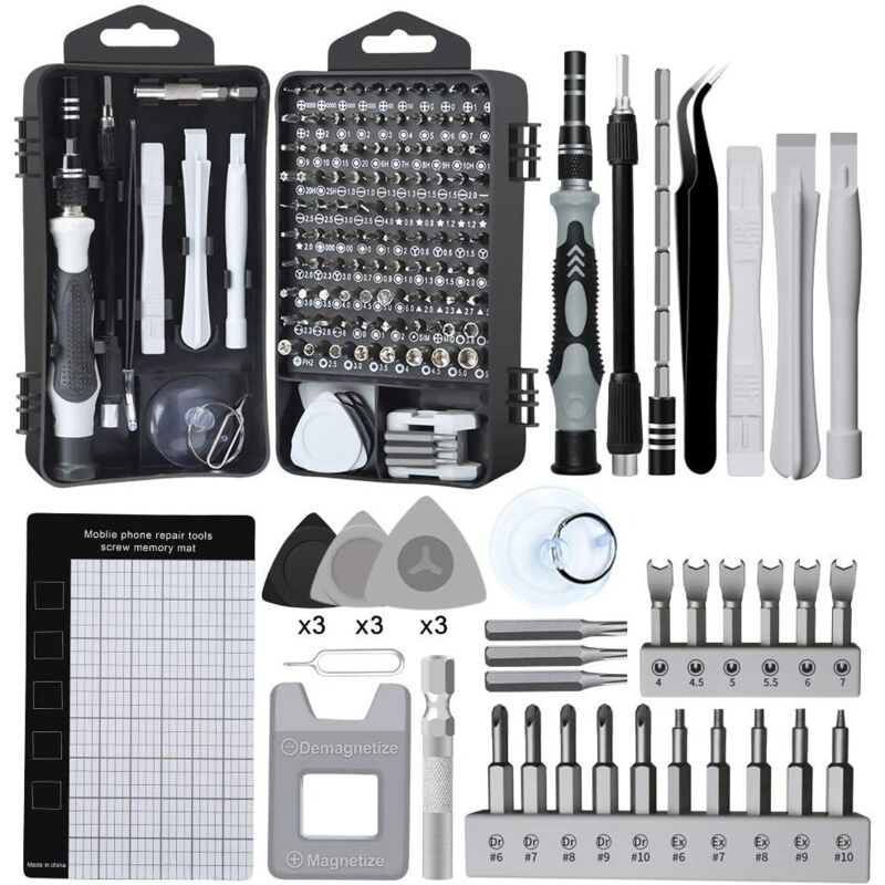 Gabrielle - Outillage à main 138 en 1 Mini Set Tournevis Precision Kit Tools Petit Boîte Tournevis Torx Informatique Demontage pc Portable Pour