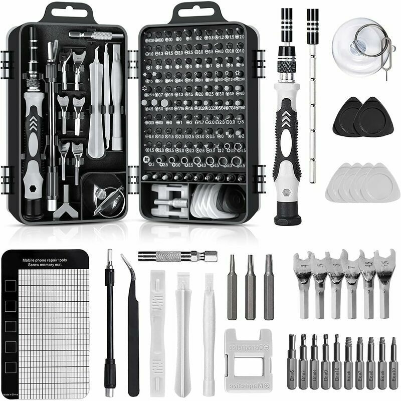 Outillage à main 138 en 1 Mini Set Tournevis Precision Kit Tools Petit Boite Tournevis Torx Informatique Demontage pc Portable Pour