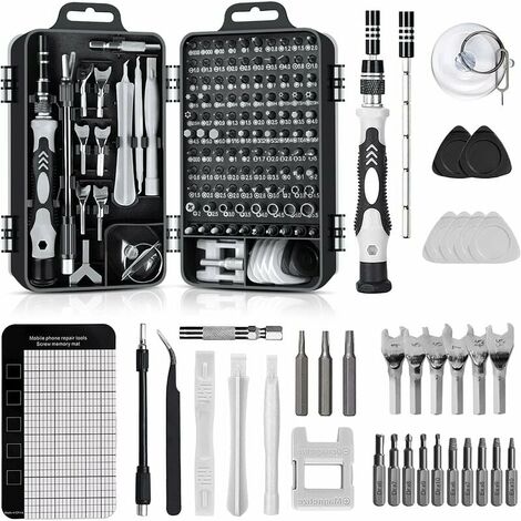 Outillage à main 138 en 1 Mini Set Tournevis Precision Kit Tools Petit Boite Tournevis Torx Informatique Demontage PC Portable Pour MacBook,iPhone,Réparation,Lunettes,Bricolage,Montre,Smartphone Cise