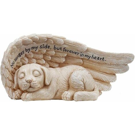 Outils Chien endormi dans des figurines d'ailes d'ange – Chien avec figurine d'ailes d'ange, pierres commémoratives pour chien, cadeaux commémoratifs honorant un animal de compagnie bien-aimé, décorat