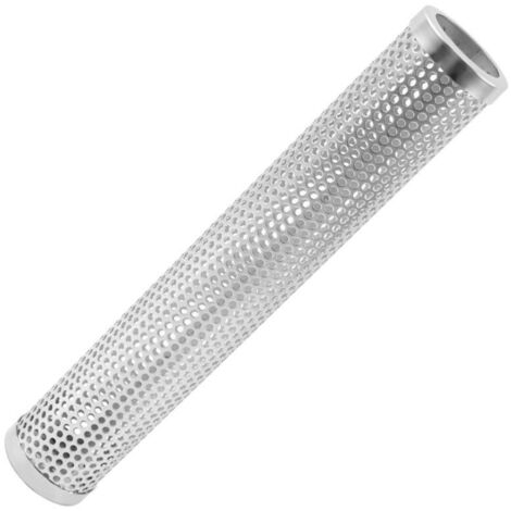 Outils de barbecue en acier inoxydable : tube roulant fumant, six rombes et boîte fumante (ronde, 12 pouces)