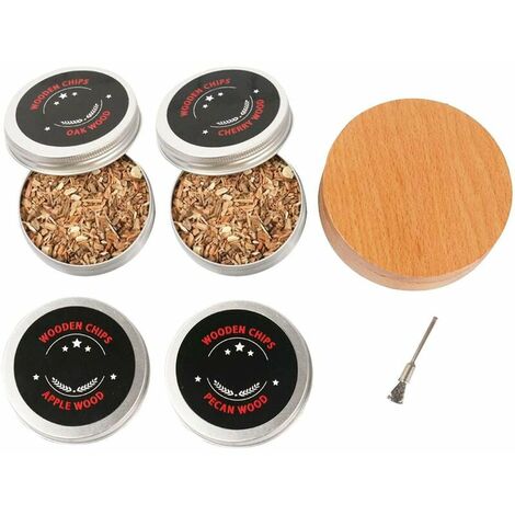 Outils de cuisine Ensemble de fumeur en bois Ensemble de couverture de cocktail de nourriture mol��culaire Ensemble de sciure de bois fum��e