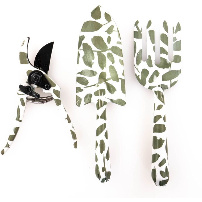 Boltze Gruppe - Outils de jardin en coffret cadeau lilly, mini-pelle, mini-fourche à fleurs, mini-ciseaux de jardin, ensemble de 3 pièces.
