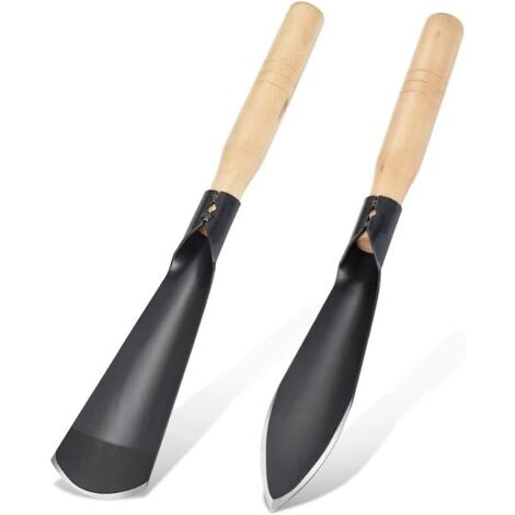 Outils de jardinage à main, comprenant une petite pelle de jardin en acier au manganèse, idéale pour planter, creuser et transplanter (lot de 2).