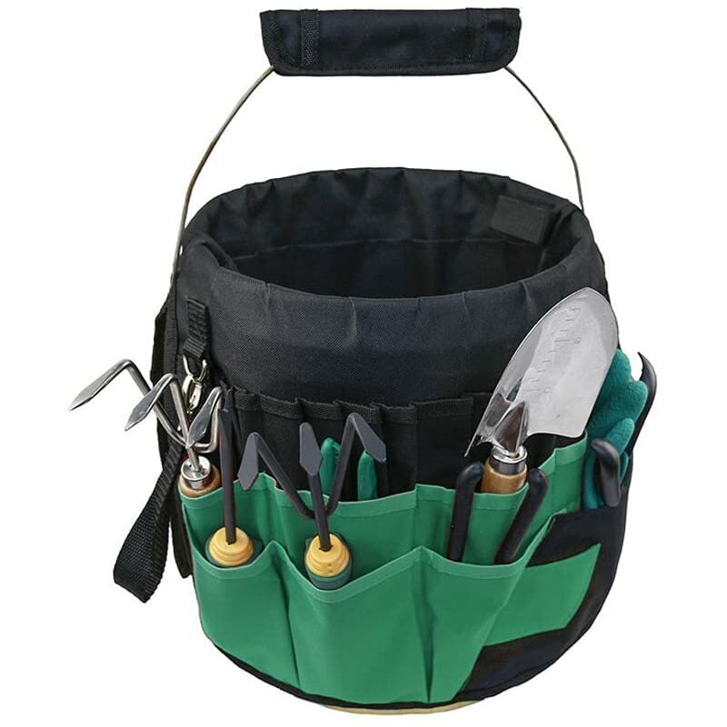 Forehill - Outils de jardinage sac seau avec 42 poches-extérieur multifonctionnel meilleur oxford/toile robuste pour femmes hommes