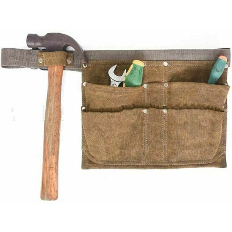 LaBlanc - Outils de Jardinage Sacs de Ceinture Sangle de Taille Réglable Pochette de Travail Professionnelle à Usage Intensif Kaki 29.522cm