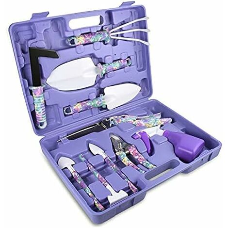 Outils de Jardinage,10 pièces Ensemble d'outils de Jardinage, kit de Jardinage avec étui de Transport, Cadeau pour Les Amoureux du Jardinage
