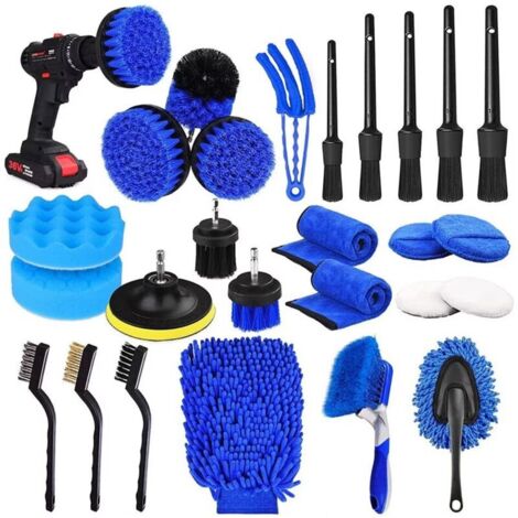 Outils de nettoyage et d'esthétique automobile Set d'éponge de nettoyage et d'esthétique des pneus 26 pièces - RWBrosse de nettoyage