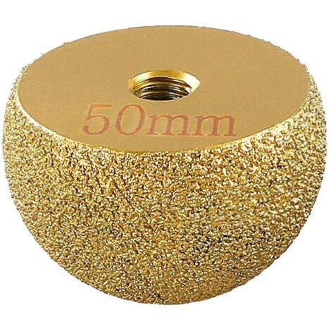 Outils de polissage coniques diamantés en forme de champignon pour galets et pavés, brasage, 50 mm