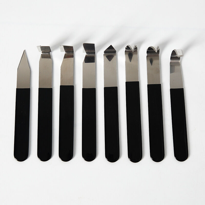 Outils de poterie en argile 8 pièces, outils de sculpture de tête en métal, outils de coupe de moulage