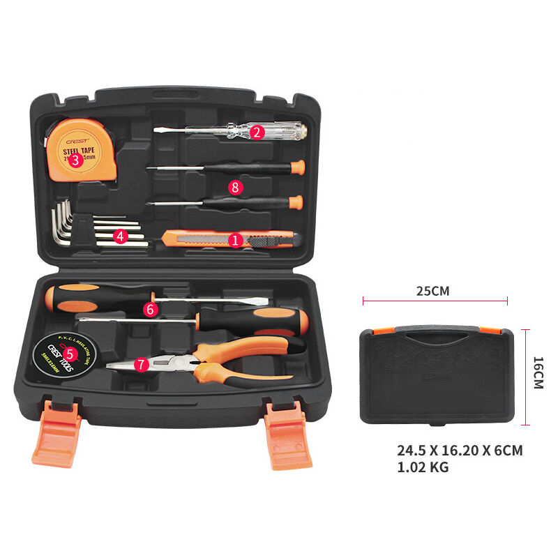 Ensemble d'Outils à Main Polyvalents de 15 Pièces pour les Travaux de Précision