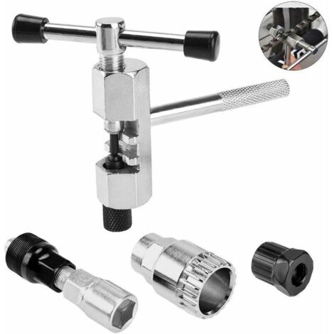 Outils de réparation de vélos multifonctionnels professionnels, outils de réparation de chaîne et de pédales de vélo durables, extracteur manivelle de vélo avec outil de retrait d'arbre, Matériau de h