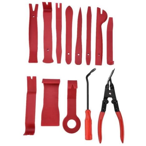 Outils de Suppression pour Voiture - SWT - 13Pcs pince auto - Rouge et Noir - PP et Acier Carbone