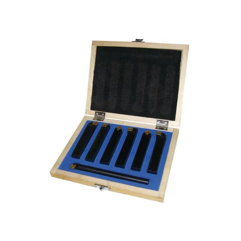 Holzmann - Coffret pro 7 outils de tournage métal tct 12 mm