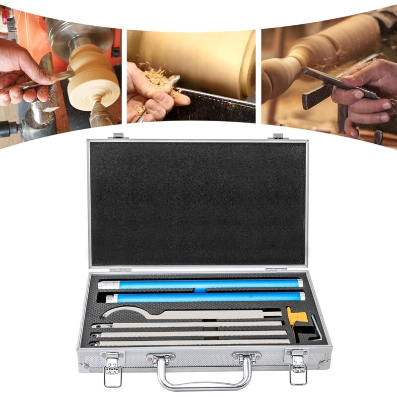 Senderpick - Outils de tournage en carbure, outils de tournage sur bois, kit et boîte de ciseaux de tournage, tranchant rotatif, pour grattoir Outils