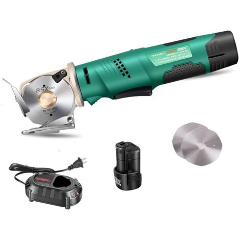 Outils de Travail Tissu De Ciseaux Électriques De Batterie Au Lithium 12V for L'outil De Coupe Tenu dans La Main Rechargeable De Coupe Électrique sans Fil De Tissu en Cuir (Color : 70 2000mAh, Size)