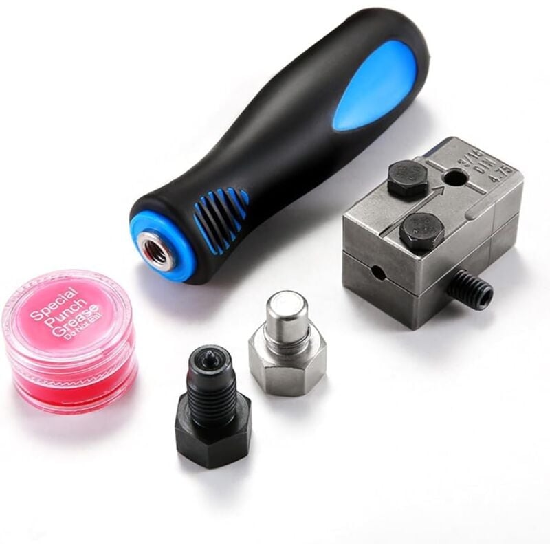 Outils d'évasement de Tuyaux de Freins,3/16' Kit D'Appareil À Collet Tuyau De Frein,Kit Reparation Frein,pour Tubes en cuivre nickelé en Acier