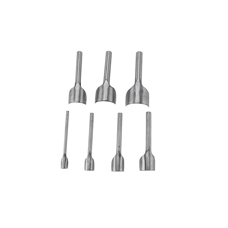 Outils du Cuir Poinçons, 7 Pcs/Ensemble Outils du Cuir Outils de Coupe Demi-ronde Poinçons en Cuir pour Sangle de Perforation Ceinture Porte-Monnaie