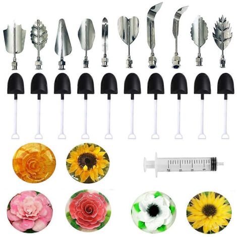 Outils en acier inoxydable pour la décoration de gelée 3D : douilles à pudding, aiguilles à gâteaux, outils pour gélatine
