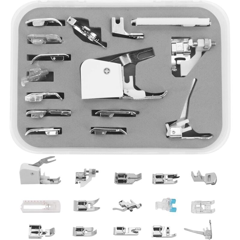 Outils Kit aiguille et fil Adaptateur de pied presseur Couture Cy-015 Pcs Kit de marche Machine Fermeture à glissière Tige 15 Machine à coudre