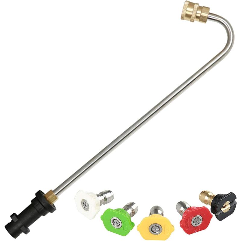 Outils nettoyage gouttière pour Karcher K2 K3 K4 K5 K6 K7 - Lance d'extension gouttière avec 5 buses pulvérisation pour nettoyeur haute pression,