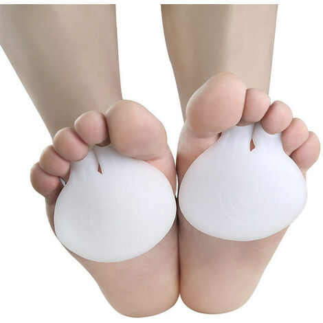 Outils orthopédiques unisexes, 100 pièces = 50 paires, protecteur de pédicure, avant-pied, Absorption des chocs, coussinets en Gel doux, correcteur de séparation des orteils,White