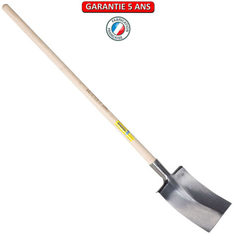 OUTILS PERRIN Bêche Bretagne polie 28 tranchant droit manche pomme