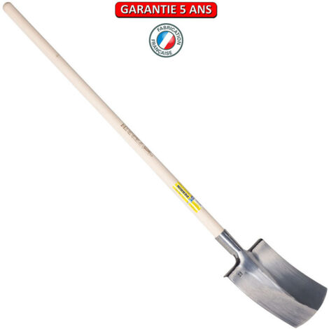 OUTILS PERRIN Bêche Bretagne polie 30 tranchant bombé manche pomme