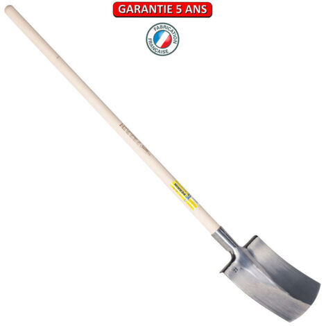 OUTILS PERRIN Bêche Bretagne polie 32 tranchant bombé manche pomme