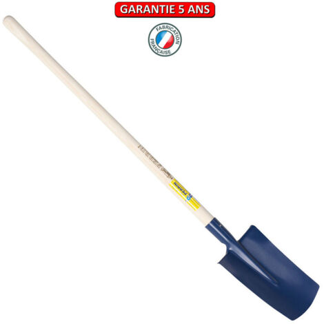 OUTILS PERRIN Bêche standard de 28 cm manche pomme 1,05 m, outil à main pour le jardin et le potager
