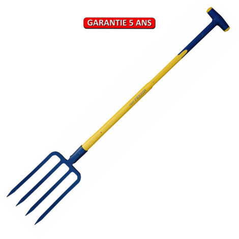 OUTILS PERRIN Fourche à bêcher à douille 4 dents 29 cm manche tri-gripp en T 90