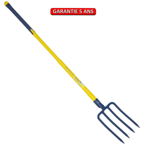 OUTILS PERRIN Fourche a becher a douille - manche trigripp pomme 110 - 4 dents triangulaires