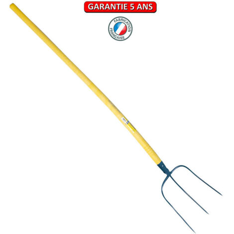OUTILS PERRIN Fourche à faner 3 dents manche composite courbe 135