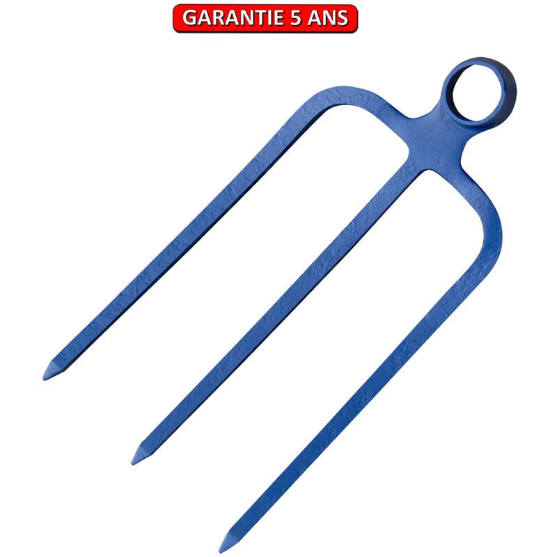 Outils Perrin - Fourche à fumier à douille - manche 135 courbe - 32x24 cm