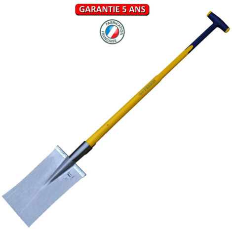 OUTILS PERRIN Louchet Nord 28 cm manche en T composite 0,90 m - rebords montés