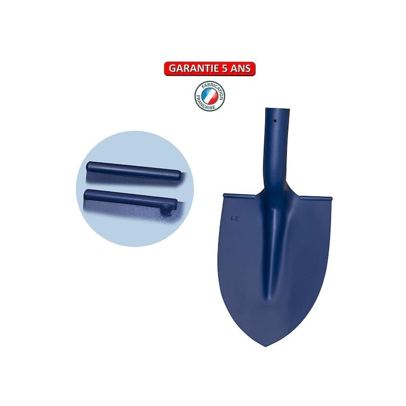 Pelle fortification avec 2 rebords rond soudé sans manche - 270 mm - perrin