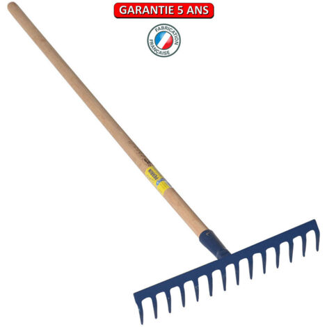 OUTILS PERRIN Râteau 14 dents courbes emmanché 1,5m soudé