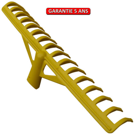 OUTILS PERRIN Râteau fibre jaune a bunker 16 dents courbes sans manche