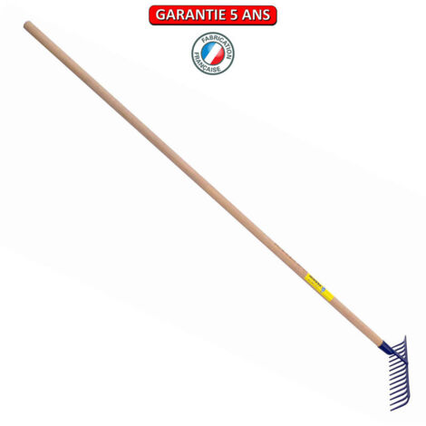 OUTILS PERRIN Râteau forgé 12 dents courbes manche bois 1,65 m