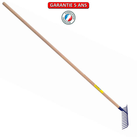 OUTILS PERRIN Râteau forgé 14 dents courbes manche bois 1,65 m