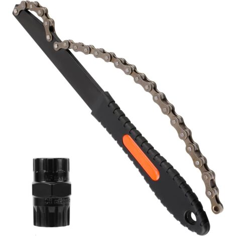 Outils pour retirer la roue libre d'un vélo, fouet à chaîne et extracteur de roue libre, extracteur de roue 2 en 1, extracteur de pignon à rainure de clavette, outils de réparation de vélo adaptés aux
