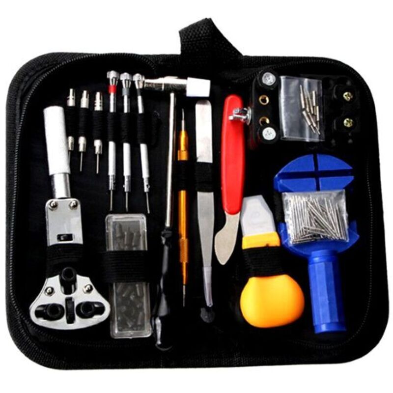 Arnault - outils spécialisés 147 Pièces Kit d'outil de Réparation ,Kit Réparation Montre Outils Professionnel,Montre en Métal pour Ajuster Bracelet