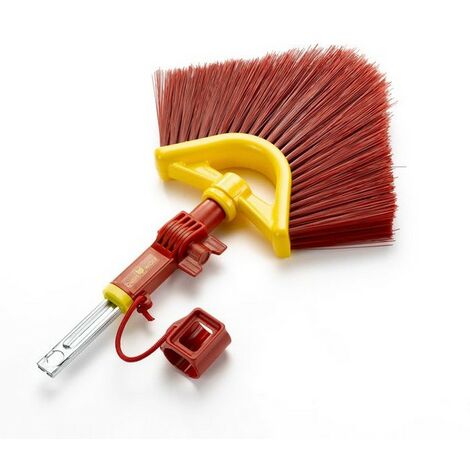 Outils Wolf – Balai d'angle 25 cm – Poils souples en polypropylène – Angle de travail réglable à 180° – Pour nettoyage en hauteur - UBAM25