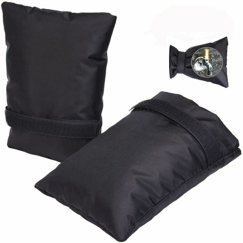 Outside Tap Cover, Outdoor Garden Tap Socks for co.ukeeze Protection for Winter, 2 Pack (Black)