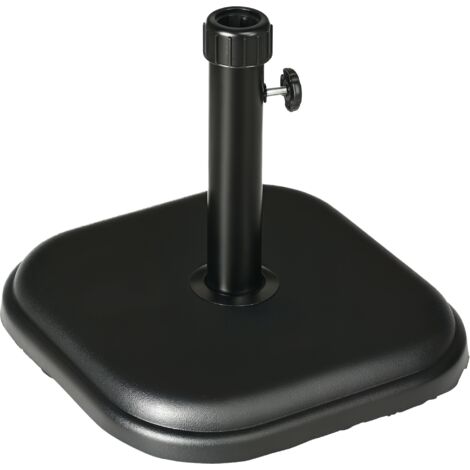 Outsunny 11kg Concrete Square Garden Parasol Base Holder for Table Umbrella