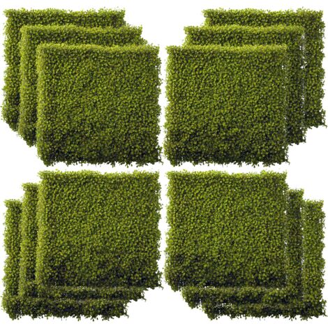 Outsunny 12PCS Artificial Boxwood Panel 50cm x 50cm Faux Hedge Greenery Backdrop